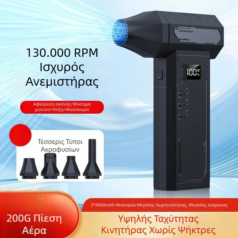 Φορητός εξωτερικός ασύρματος φυσητήρας με τουρμπο μοτέρ – απομάκρυνση σκόνης, φύση χιονιού και αναρρόφηση, όλα σε ένα φορητό χέρι φυσητήρα