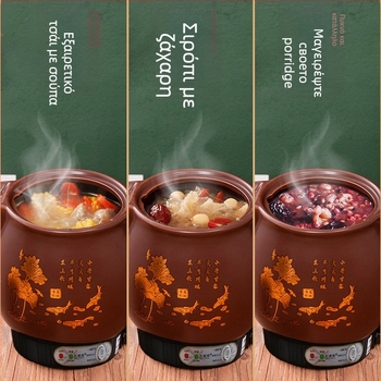 Κεραμικός κάδος αφεψήματος OFN01, 2–3 L, 220V, 450W, θερμοστάτης KSD, έλεγχος με κουμπί, για 1 άτομο