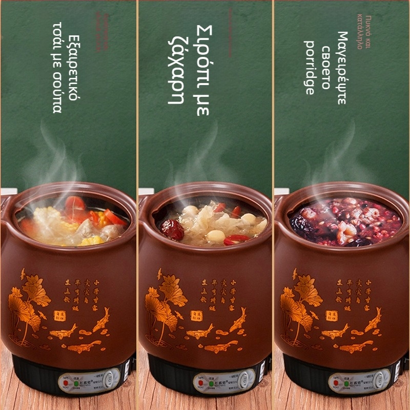 Κεραμικός κάδος αφεψήματος OFN01, 2–3 L, 220V, 450W, θερμοστάτης KSD, έλεγχος με κουμπί, για 1 άτομο