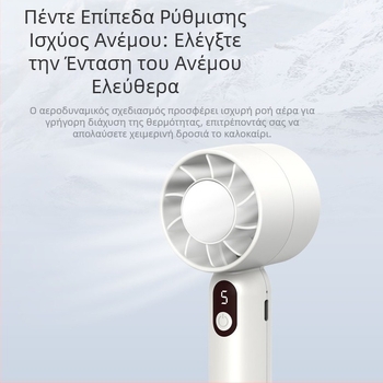 2025 Νέος Φορητός Χειροκίνητος Ανεμιστήρας Εξωτερικού Χώρου, Πέντε Ταχύτητες Ρυθμιζόμενες, Ισχυρός και Αθόρυβος, Μίνι Ανεμιστήρας Με Μπαταρία