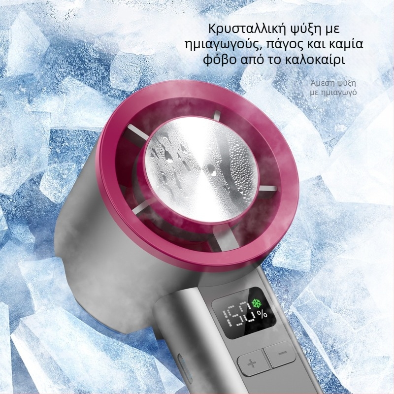 Χειροκίνητος ανεμιστήρας με τουρμπίνα χωρίς λεπίδες και ψύξη, 6+ ρυθμίσεις ταχύτητας, ενσωματωμένη μπαταρία 2000–4000mAh, φόρτιση USB, ήσυχος κάτω από 36 dB