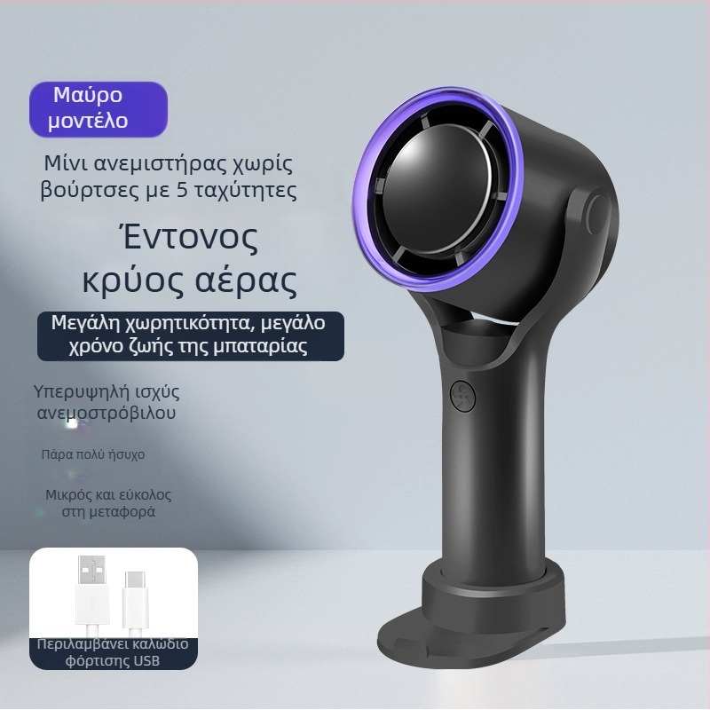 Mufeng ανεμιστήρας γραφείου με κινητήρα χωρίς ψήκτωση, 5 ταχύτητες, κεφαλή που κλίνει, φορητός και συμπαγής
