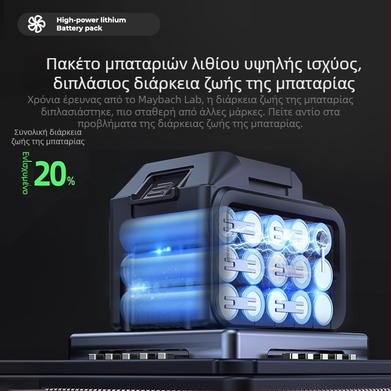 Φυσητήρας βιομηχανικού επιπέδου με επαναφορτιζόμενη μπαταρία λιθίου — για σκόνη και χιόνι