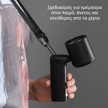 USB φορητός ανεμιστήρας για τον αυχένα με ενσωματωμένη μπαταρία, brushless κινητήρας, σχεδιασμός χωρίς λεπίδες, έλεγχος ταχύτητας αέρα 100 επιπέδων