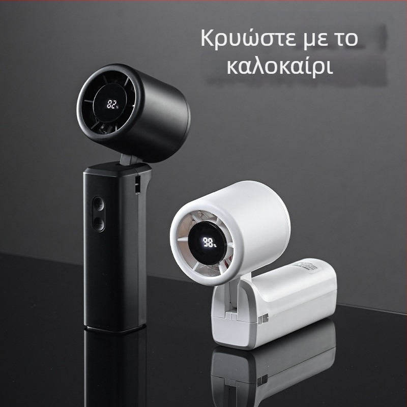 USB φορητός ανεμιστήρας για τον αυχένα με ενσωματωμένη μπαταρία, brushless κινητήρας, σχεδιασμός χωρίς λεπίδες, έλεγχος ταχύτητας αέρα 100 επιπέδων