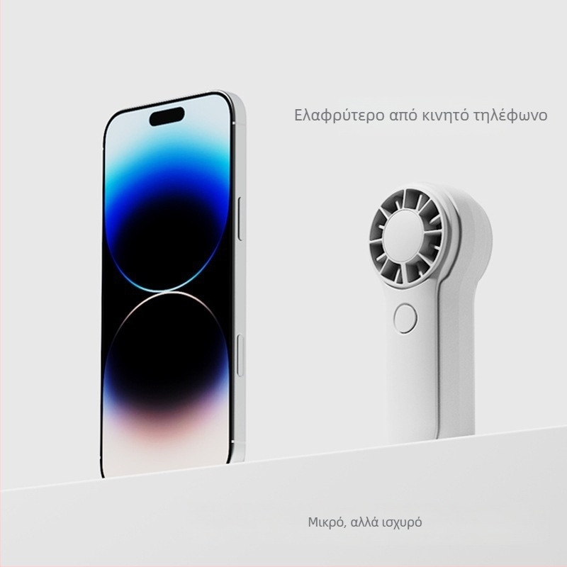 Φορητός ανεμιστήρας χειρός, μίνι με 3 ταχύτητες και ενσωματωμένη μπαταρία, ιδανικός για εξωτερικές δραστηριότητες