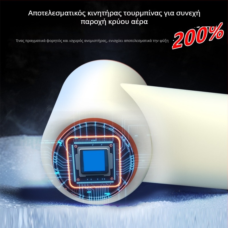 Χειροκίνητος φορητός ανεμιστήρας USB με κινητήρα χωρίς ψήκτρες, ισχυρός αέρας, απόδοση τεσσάρων ταχυτήτων