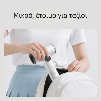 Ασύρματο πιστολάκι μαλλιών με USB επαναφορτιζόμενο, 200W κινητήρας με ψήκτρες, κρύος/θερμός αέρας, 3 ταχύτητες ροής αέρα, προστασία από υπερθέρμανση