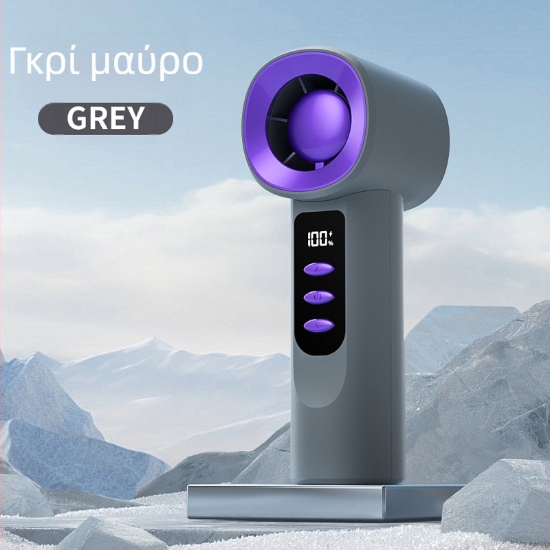 Φορητός USB ανεμιστήρας με ψηφιακή οθόνη, χωρίς λεπίδες, brushless κινητήρας, ενσωματωμένη μπαταρία 1200-2000mAh, 100 επίπεδα ταχύτητας ανέμου
