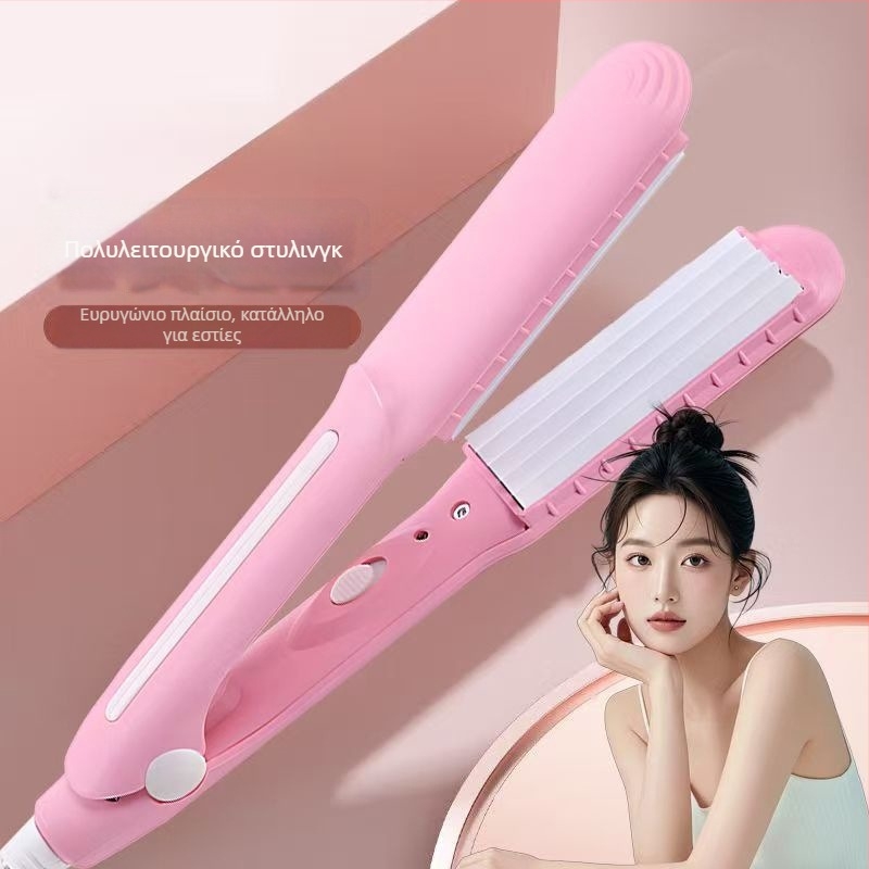 Διπλής χρήσης εργαλείο μαλλιών: μπούκλες και ισιωτήρας, τουρμαλινική κεραμική ράβδος 21–30 mm, 35W, 220V, ενσύρματο, φορητό