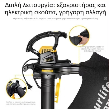 Hongrui Κήπου Φυσητήρας Φύλλων, Απορροφητής με Θραύση – 240V Δικτυακή Τροφοδοσία, Σειρά 01