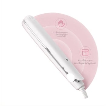 Μίνι 3-σε-1 ασύρματο εργαλείο μπούκλων και ισιώματος, φορητό για φοιτητικά δωμάτια, PTCS θερμαντικό στοιχείο