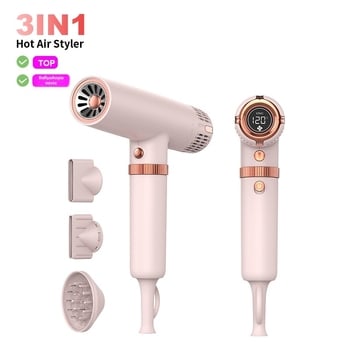 Mestar MS-D08 Επαγγελματικό σεσουάρ μαλλιών με κινητήρα DC χωρίς ψήκτρες, 1000W, κρύος/θερμός αέρας, 3 ταχύτητες, χαμηλός θόρυβος, αντικαθιστώμενα ακροφύσια