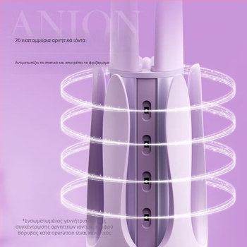 Lena Curling Iron για Μαλλιά, 3η Γενιά, Αρνητικά Ιόνια, Τουρμαλινικός Κεραμικός Θερμαντήρας, Ενσύρματο, 45W, 220V
