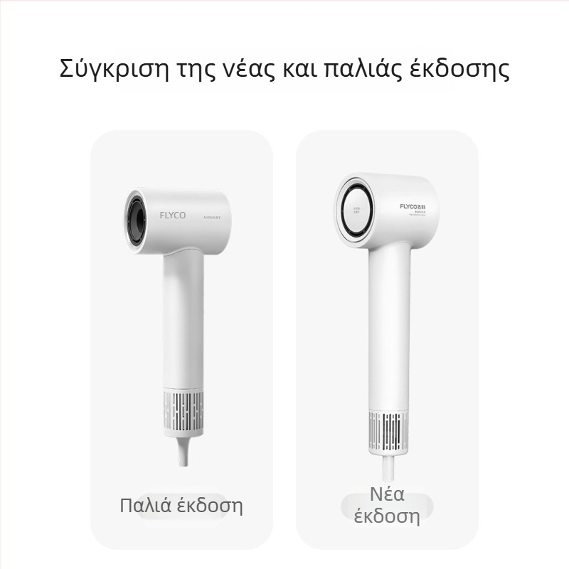 Στεγνωτήρας μαλλιών με αρνητικά ιόντα, υψηλής ταχύτητας ροή αέρα, γρήγορο στέγνωμα και ευφυής έλεγχος θερμοκρασίας, 220V