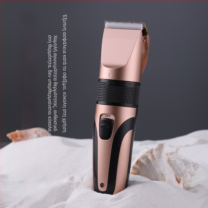 Ηλεκτρική μηχανή κοπής μαλλιών με brushless κινητήρα, κεραμική κεφαλή κοπής, επαναφορτιζόμενη, αδιάβροχη, αυτονομία 8–12 ωρών