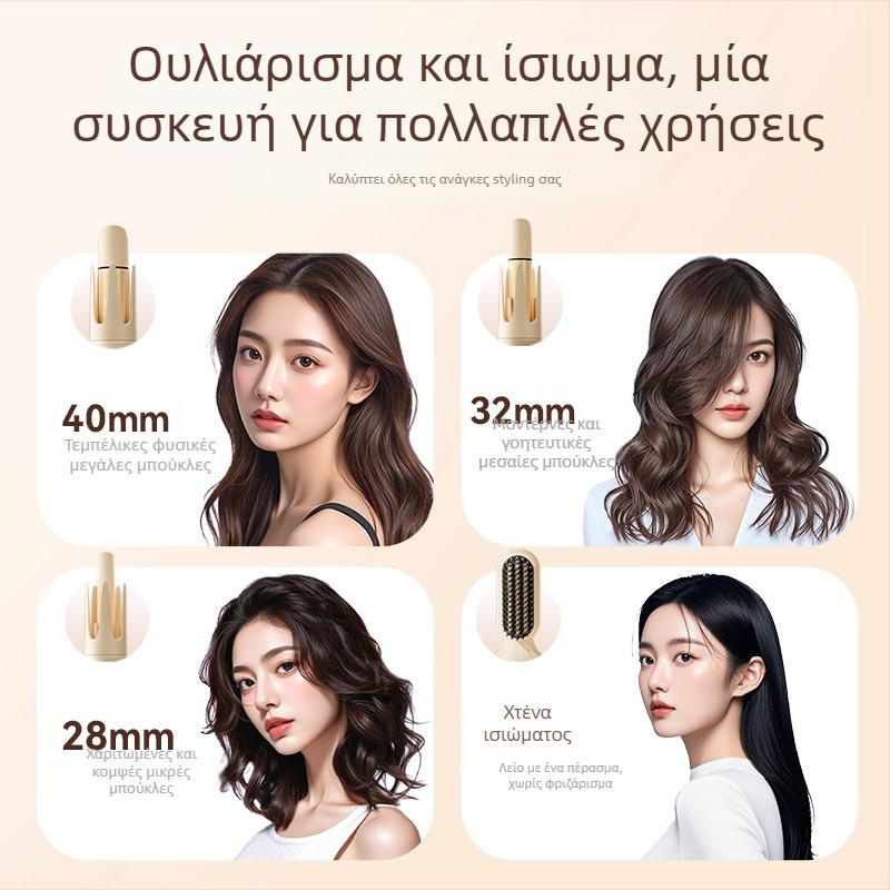 Hyundai All-In-One εργαλείο μαλλιών: μπούκλες και ισιωτήρας με αρνητικά ιόντα, διπλής χρήσης