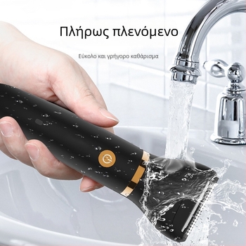 Ανδρικός πολυλειτουργικός κοπτήρας μαλλιών και ξυριστική μηχανή, 3-in-1, πλήρως πλένεται για ολόκληρο το σώμα, ενσωματωμένη μπαταρία 800–1000 mAh, κεραμικές λεπίδες