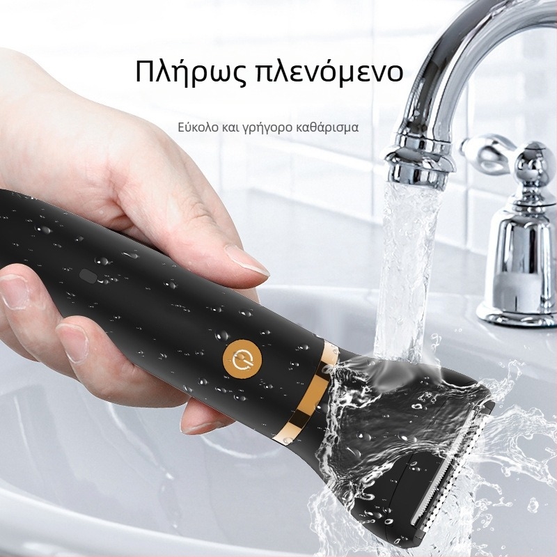 Ανδρικός πολυλειτουργικός κοπτήρας μαλλιών και ξυριστική μηχανή, 3-in-1, πλήρως πλένεται για ολόκληρο το σώμα, ενσωματωμένη μπαταρία 800–1000 mAh, κεραμικές λεπίδες
