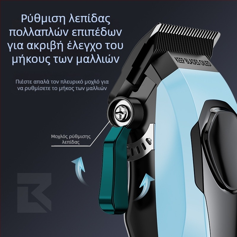 Ambitionyexin επαναφορτιζόμενος επαγγελματικός κουρευτής μαλλιών με ψηφιακή οθόνη για σαλόνι και οικιακή χρήση, σετ επαγγελματικού κουρέματος, αποσπώμενο πλενόμενο κεφάλι, λεπίδες από ανοξείδωτο ατσάλι