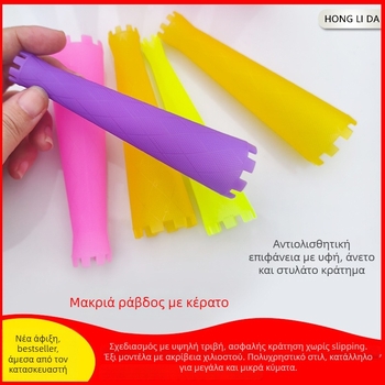 Σετ σίδερα μπούκλας από πλαστικό/ρητίνη, 6 τεμάχια