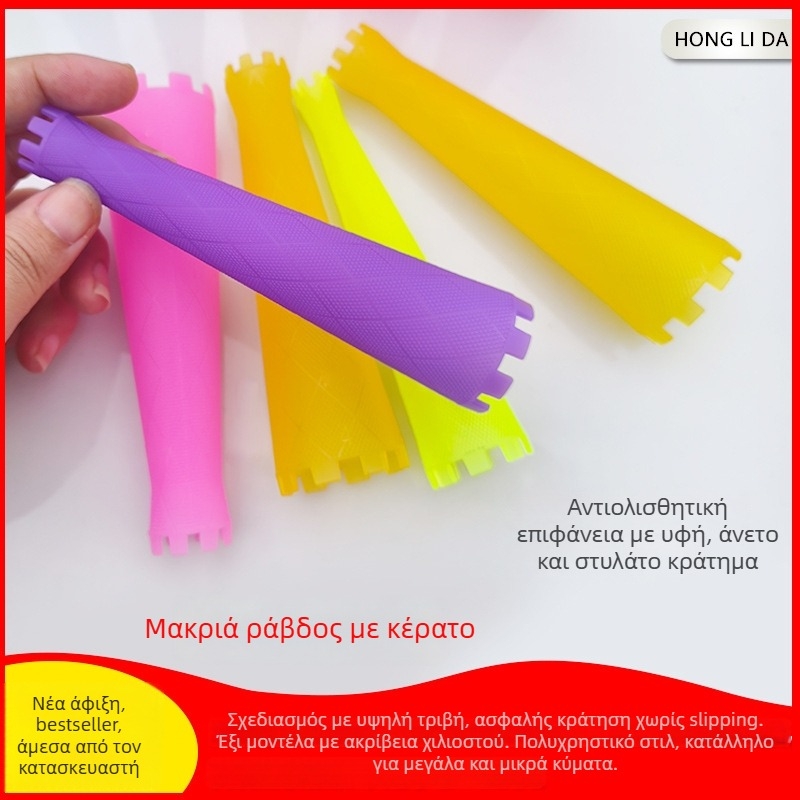 Σετ σίδερα μπούκλας από πλαστικό/ρητίνη, 6 τεμάχια