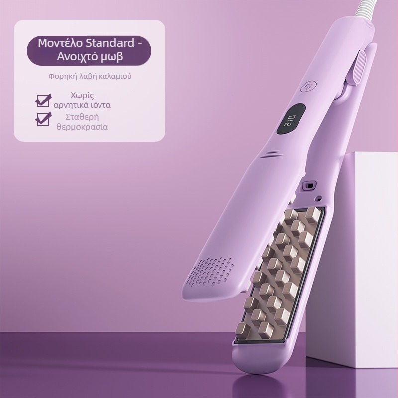 Εργαλείο styling μαλλιών 3 σε 1 για ξηρά, σγουρά και ίσια μαλλιά με κύλινδρο από τουρμαλινωμένη κεραμική, διάμετρος 31 mm και άνω, ασύρματο με μπαταρία λιθίου, κατάλληλο για ξηρά μαλλιά