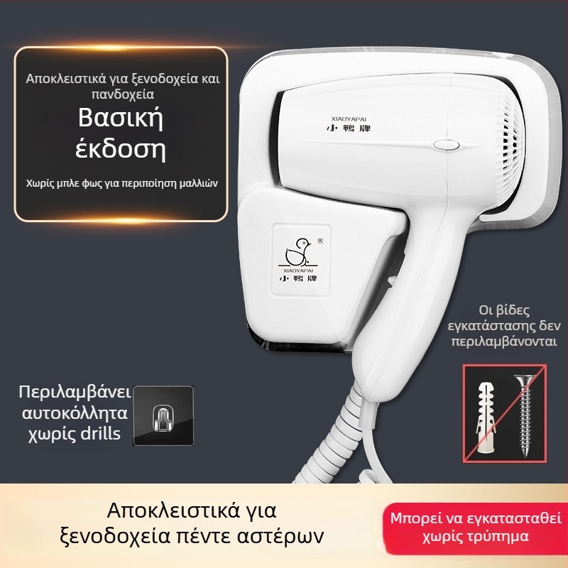 Σεσουάρ μαλλιών τοίχου, 1000W, 220V, ψυχρός/θερός αέρας, προστασία από υπερθέρμανση