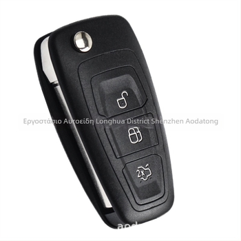 Onitong θήκη κλειδιού Ford με 3 κουμπιά για Mondeo αναδιπλώμενο κλειδί, μοντέλο B2, λεπίδα από χαλκό, πλαστικό περίβλημα