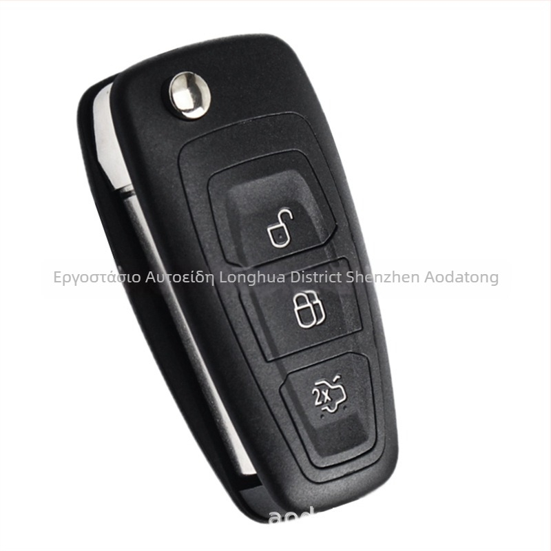 Onitong θήκη κλειδιού Ford με 3 κουμπιά για Mondeo αναδιπλώμενο κλειδί, μοντέλο B2, λεπίδα από χαλκό, πλαστικό περίβλημα