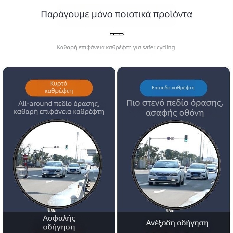 Φακός καθρέπτη οπισθοπορείας για ηλεκτρικά οχήματα – παγκοσμίως συμβατός, κυκλικός, ρετρόανακλαστικός φακός