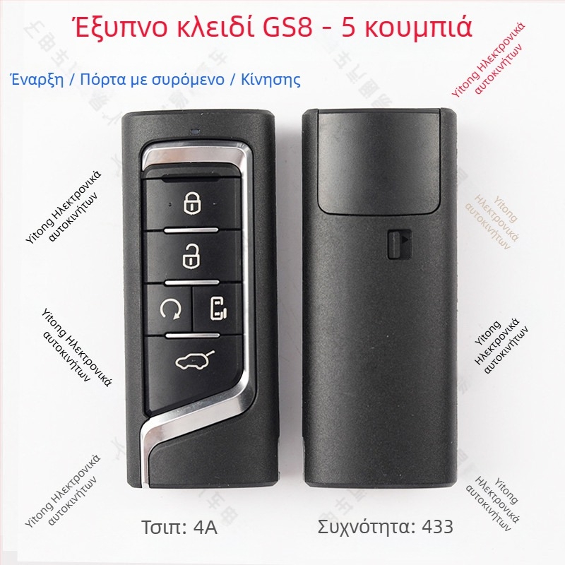 Απομακρυσμένο κλειδί για GAC Trumpchi GS8/GM6/GM8 (YKQ349 YKQ350 YKQ351) — δυνατότητα τηλεχειρισμού