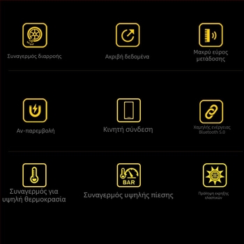 TPMS σύστημα παρακολούθησης πίεσης ελαστικών με Bluetooth 5.0, ψηφιακή οθόνη, μοντέλο V101B, κατάλληλο για μικρά και μεσαία αυτοκίνητα, υψηλή ακρίβεια