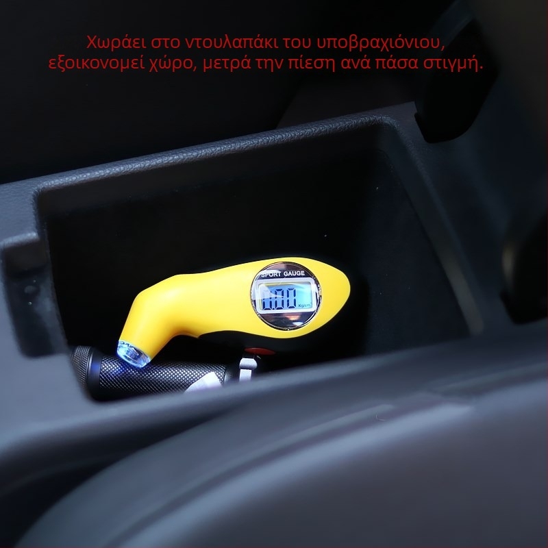 Υψηλής ακρίβειας ψηφιακός μετρητής πίεσης ελαστικών με οθόνη LCD, φορητός μετρητής πίεσης αυτοκινήτου