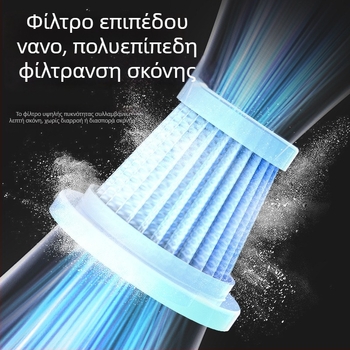 Ασύρματος καθαριστής αυτοκινήτου και σπιτιού με ισχυρή αναρρόφηση για τρίχες κατοικίδιων