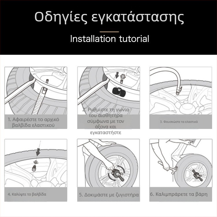 TPMS Bluetooth 5.0 Σύστημα Παρακολούθησης Πίεσης Ελαστικών με Οθόνη Κινητού (Όργανο Διάγνωσης Βλαβών Αυτοκινήτου; Ενσωματωμένη πίεση ελαστικών; Πολλά μοντέλα)