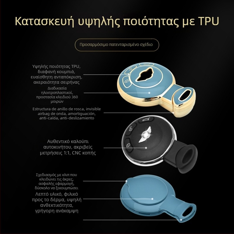Κάλυμμα κλειδιού αυτοκινήτου BMW/MINI, TPU υλικό, απλό στυλ