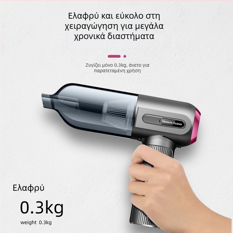 Χειροκίνητη Ασύρματη Φορητή Ηλεκτρική Σκούπα – 80W, 20.000 Pa, Επαναφορτιζόμενη, All-in-One με Λειτουργία φουσκώματος, για Αυτοκίνητο και Εξωτερικούς Χώρους