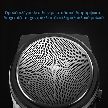 Ηλεκτρική ξυριστική μηχανή με μία κεφαλή, κινητήρας χωρίς ψήκτρες, επαναφορτιζόμενη, αποσπώμενη και πλενόμενη κεφαλή, διάρκεια λειτουργίας 45–60 λεπτών