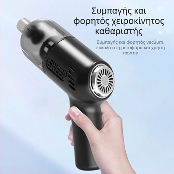 KLD Ασύρματη χειροκίνητη μίνι ηλεκτρική σκούπα για αυτοκίνητο και σπίτι, USB επαναφορτιζόμενη, αναρρόφηση 2100-3000 Pa, ενσωματωμένη μπαταρία 501-800 mAh, θόρυβος 36-45 dB