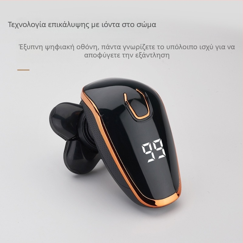 Ηλεκτρική ξυριστική μηχανή με κεφαλή πέντε λεπίδων, περιστρεφόμενη κεφαλή, LED οθόνη, ενσωματωμένη μπαταρία, αυτονομία 60 λεπτών