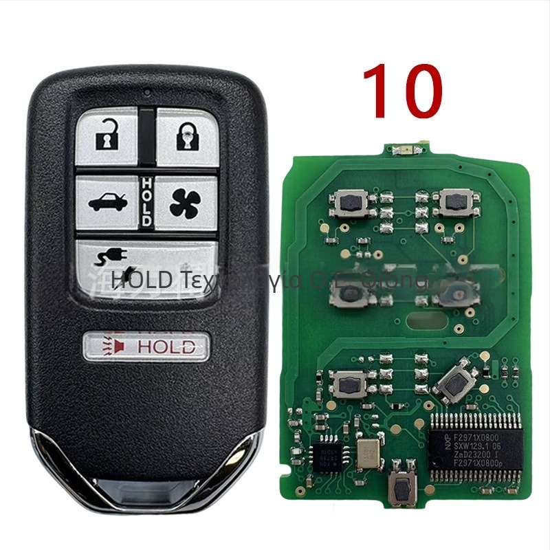 FCCID KR5V2X Honda κλειδί με 47-τσίπ, τηλεχειριστήριο 2–6 πλήκτρων, περίβλημα από πλαστικό και μέταλλο, συμβατό με Honda Vezel, Civic, Pilot, Fit, Odyssey, CR-V, HR-V, XR-V