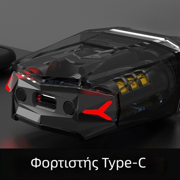 Ηλεκτρικό ξυριστικό με διπλό περιστρεφόμενο κεφάλι και αιωρούμενο κεφάλι, αυτονομία 75 λεπτών, φόρτιση σε 1 ώρα, LED οθόνη