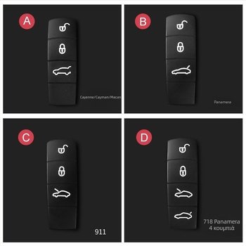 Κέλυφος κλειδιού Porsche: μεσαίο πλαίσιο και δερμάτινα κουμπιά, συμβατό με Cayenne, Macan, Panamera, 911. Μάρκα Shen. Υλικό: άλλο. Στυλ: πολυτελές.