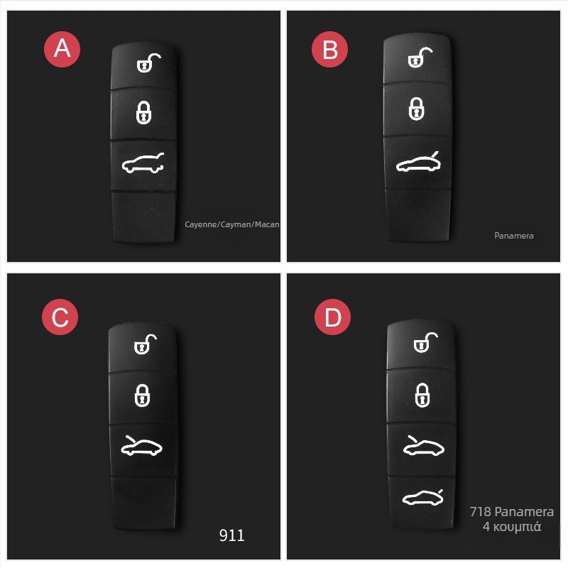 Κέλυφος κλειδιού Porsche: μεσαίο πλαίσιο και δερμάτινα κουμπιά, συμβατό με Cayenne, Macan, Panamera, 911. Μάρκα Shen. Υλικό: άλλο. Στυλ: πολυτελές.