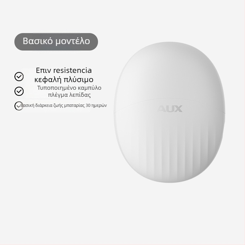 Aux Μίνι Φορητή Ηλεκτρική Ξυριστική Μηχανή για Άνδρες με Περιστρεφόμενη Κεφαλή και Δύο Λεπίδες