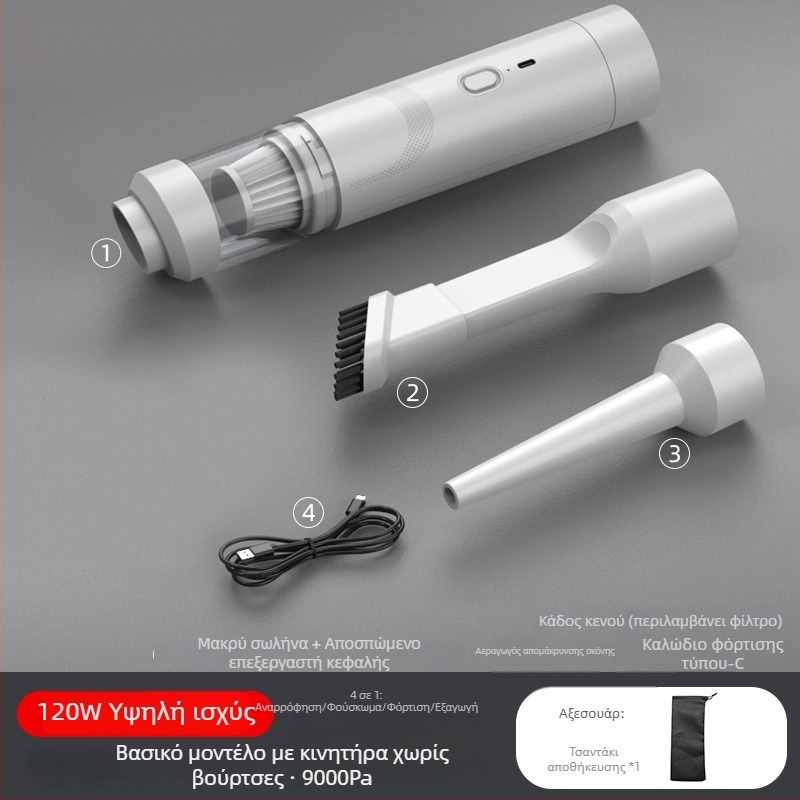 Φορητός καθαριστής αυτοκινήτου με ισχυρή αναρρόφηση 16000 Pa, 7,5 V, 80 W, επαναφορτιζόμενος, ασύρματος