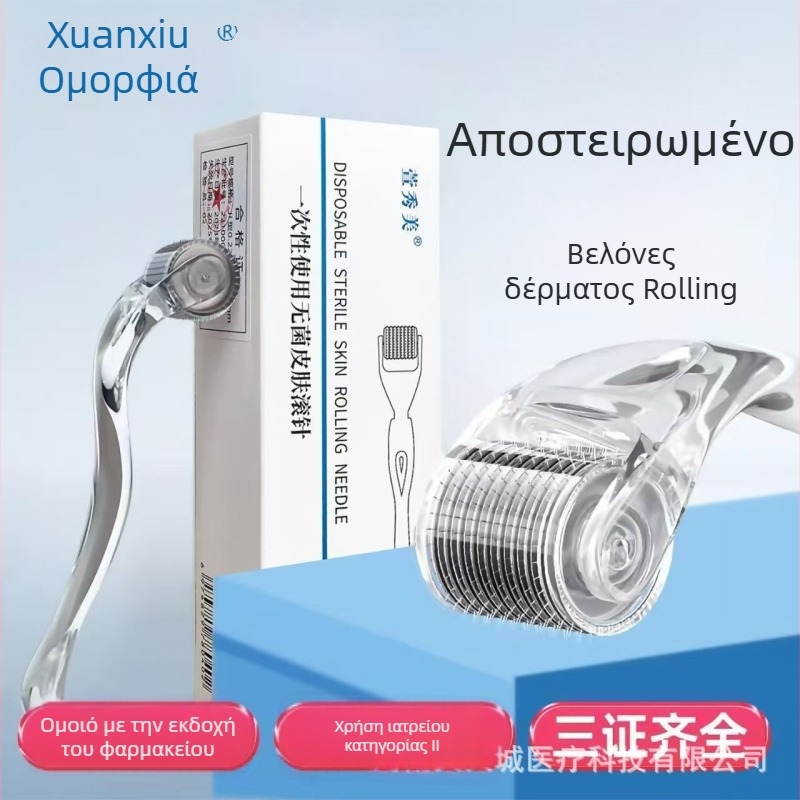 ΙΑτρικός ρόλερ για το δέρμα μιας χρήσης με κεφαλή ανάμεικτων τροχών για το πρόσωπο, πλαστικό, μοντέλο 00331, έγκριση Yu Machinery 20232200217