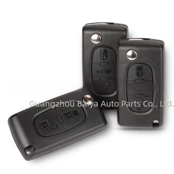 Κάλυμμα κλειδιού Peugeot Citroën αναδιπλούμενο, συμβατό με 2-κουμπιά/3-κουμπιά, χωρίς τηλεχειρισμό, λεπίδα κλειδιού από χαλκό+πλαστικό, περίβλημα πλαστικό, βάρος 42 g