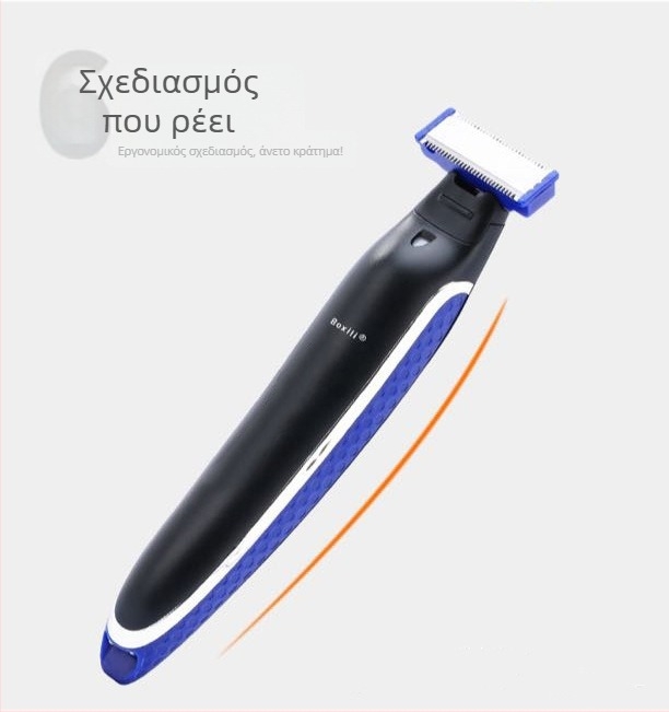 Ανδρικό ηλεκτρικό ξυριστικό με 3 κεφαλές και επαναλαμβανόμενο κόφτη, πλενόμενο, αυτονομία μπαταρίας 30–45 λεπτά, τροφοδοσία AC, μέγιστη ισχύς 2W